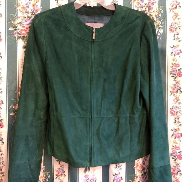 Gorgeous green suede Ann Taylor jacket - Picture 1 of 9
